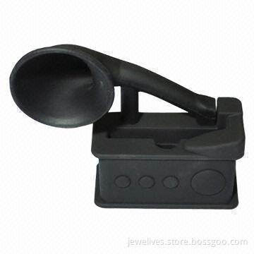 Phone Holder for iPhone 5, with Speaker, Made of High-quality Silicone, Prop65 Passed
